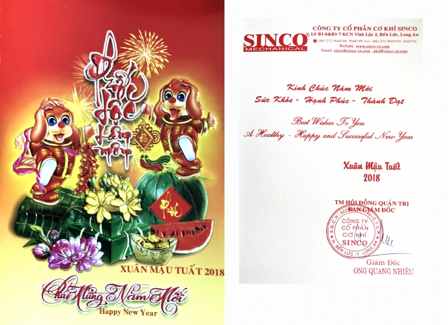 THÔNG BÁO VỀ LỊCH NGHỈ TẾT NGUYÊN ĐÁN 2018